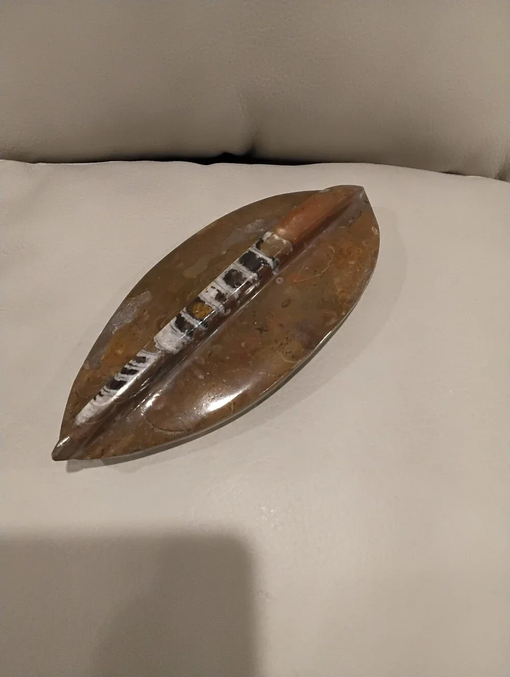 Vintage Orthoceras Fossil Paperweight Firm Price